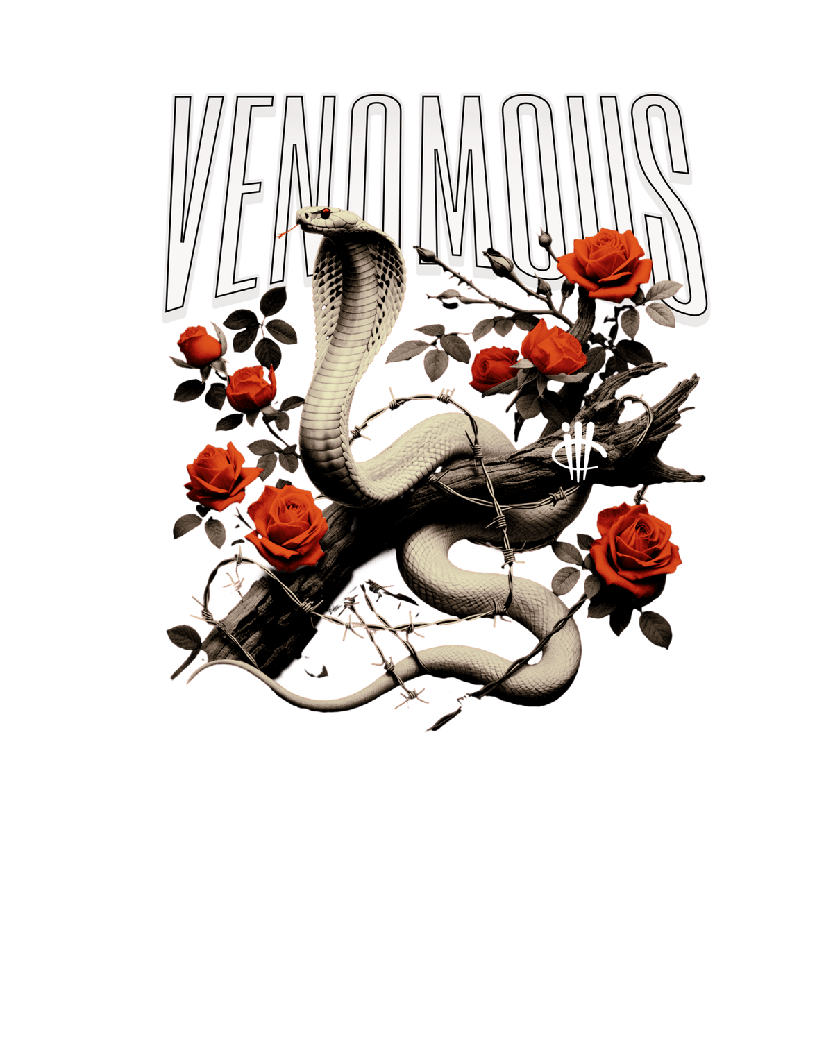 Air Jordan 4 White Thunder Black T-Shirt (Venomous) product image 1
