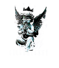 Air Jordan 4 White Thunder Black T-Shirt (Graffiti Angel) product image 1