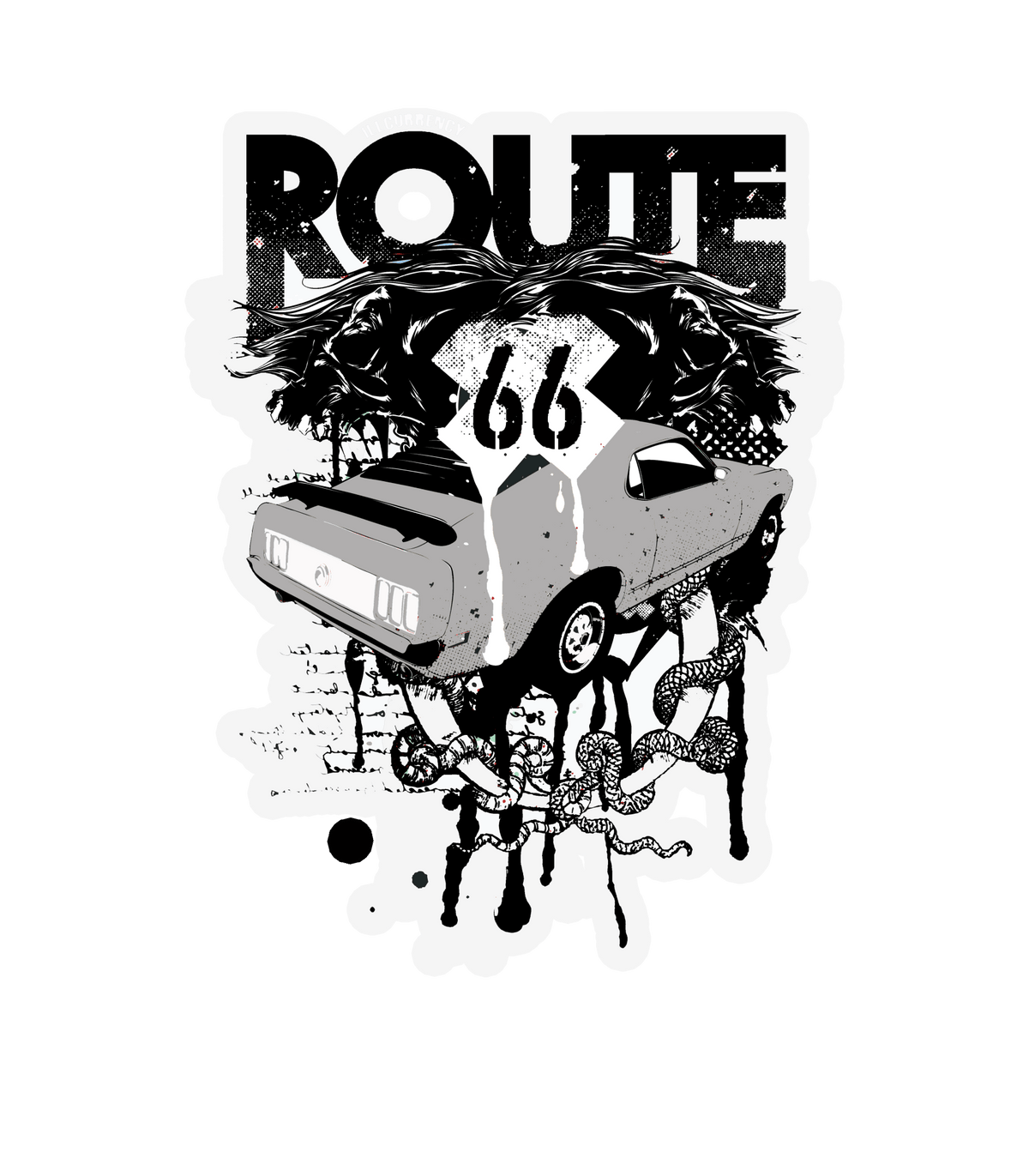 Air Jordan 1 High OG Midnight Navy Blue T-Shirt (Route 66 product image 1