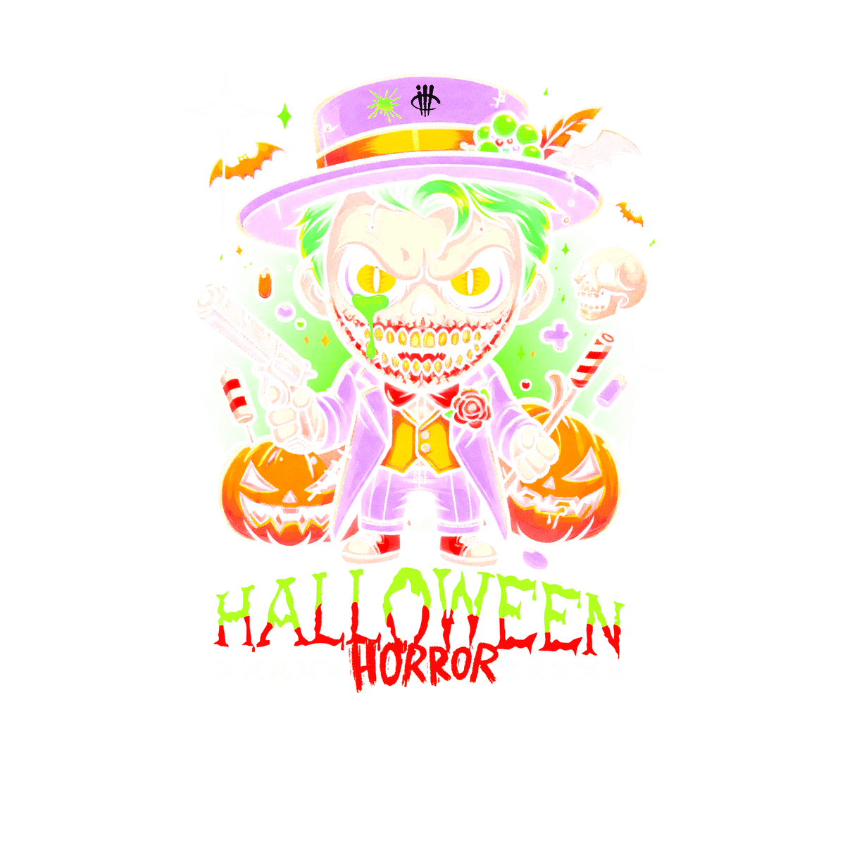 IllCurrency Halloween 2018 Collection Black T-Shirt (Joker product image 1