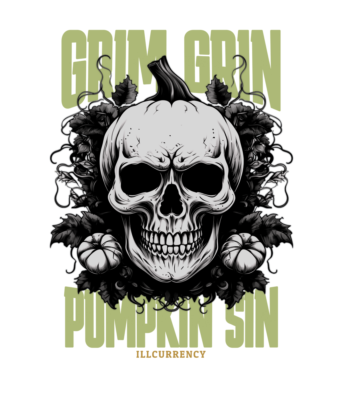 Nike Dunk Low Halloween Skull Black T-Shirt (Pumpkin product image 1
