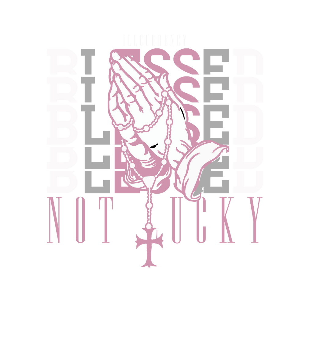 Air Jordan 4 WMNS Orchid Black T-Shirt (Blessed not lucky) product image 1