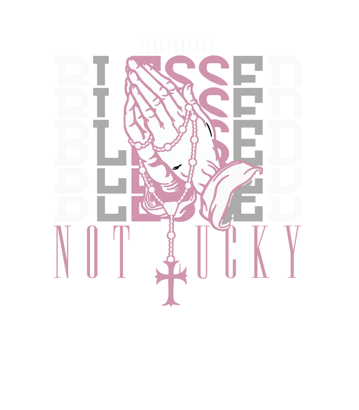 Air Jordan 4 WMNS Orchid Black T-Shirt (Blessed not lucky) product image 1