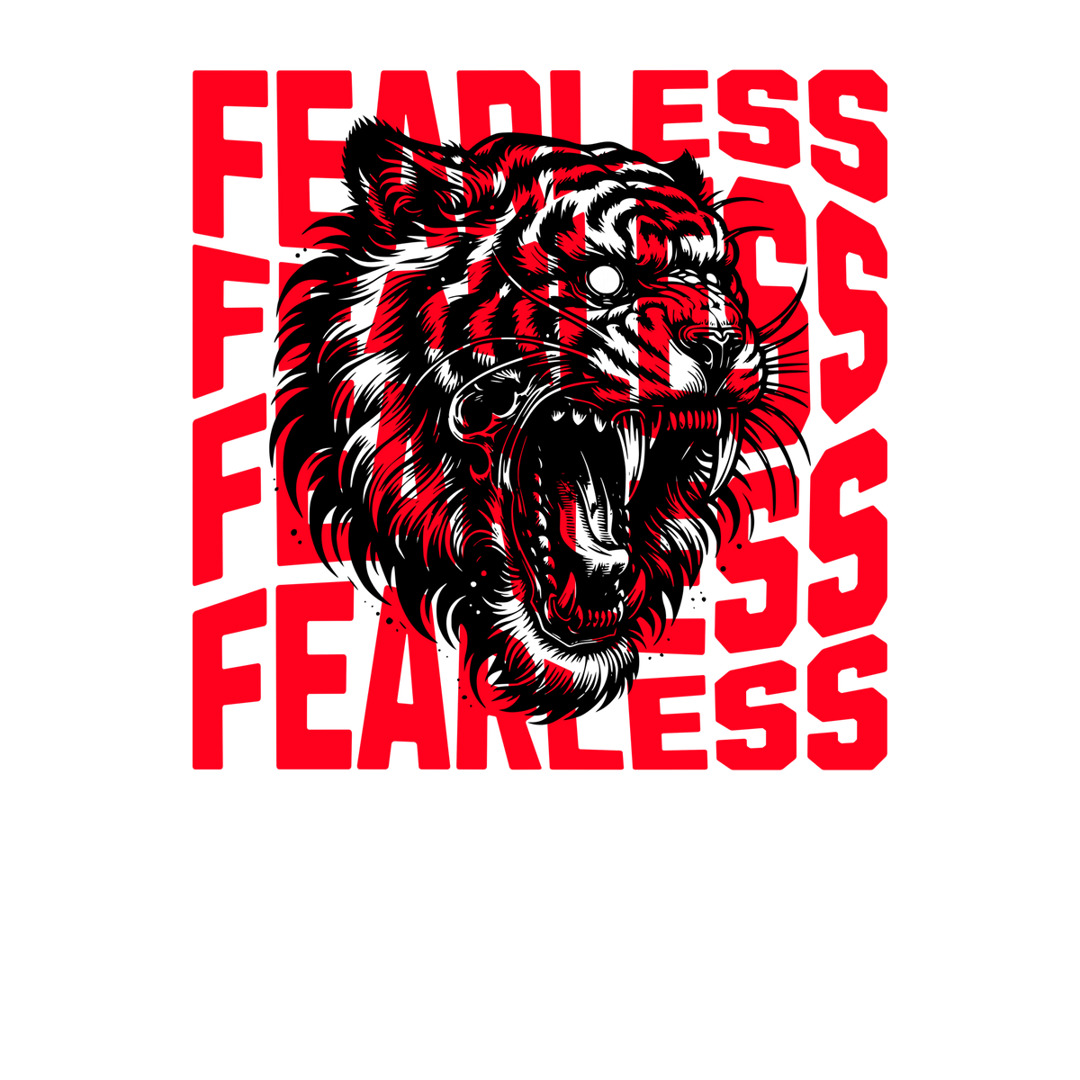 Air Jordan 11 Bred Velvet Black T-Shirt (Fearless Tiger) product image 1