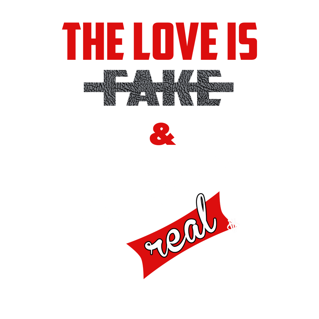 Air Jordan 3 Black Cement T-Shirt (Love is Fake) product image 1