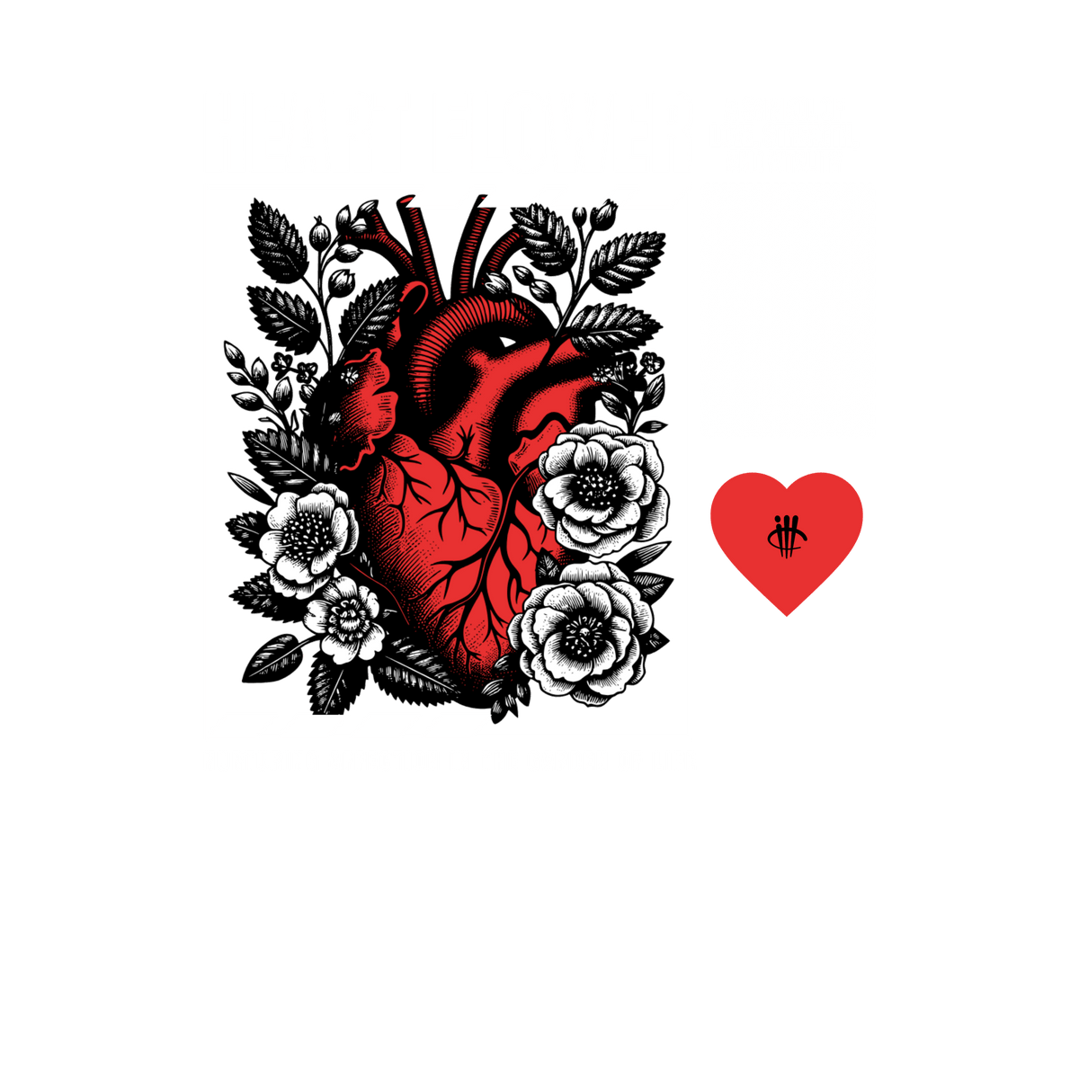 Air Jordan 3 Black Cement T-Shirt (Heart Flower) product image 1