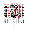 Air Jordan 14 Black Toe White T-Shirt (Blessed not lucky) product image 1