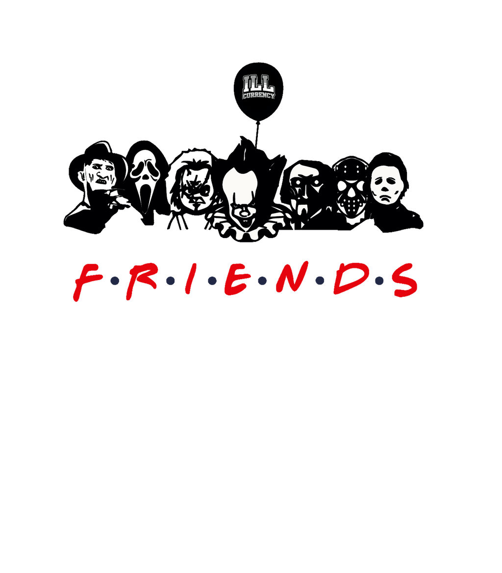 Air Jordan 14 Black Toe White T-Shirt (Friends)| illcurrency product image 1