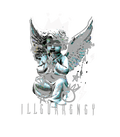 Air Jordan 4 Fear Pack Black T-Shirt (Graffiti Angel) product image 1