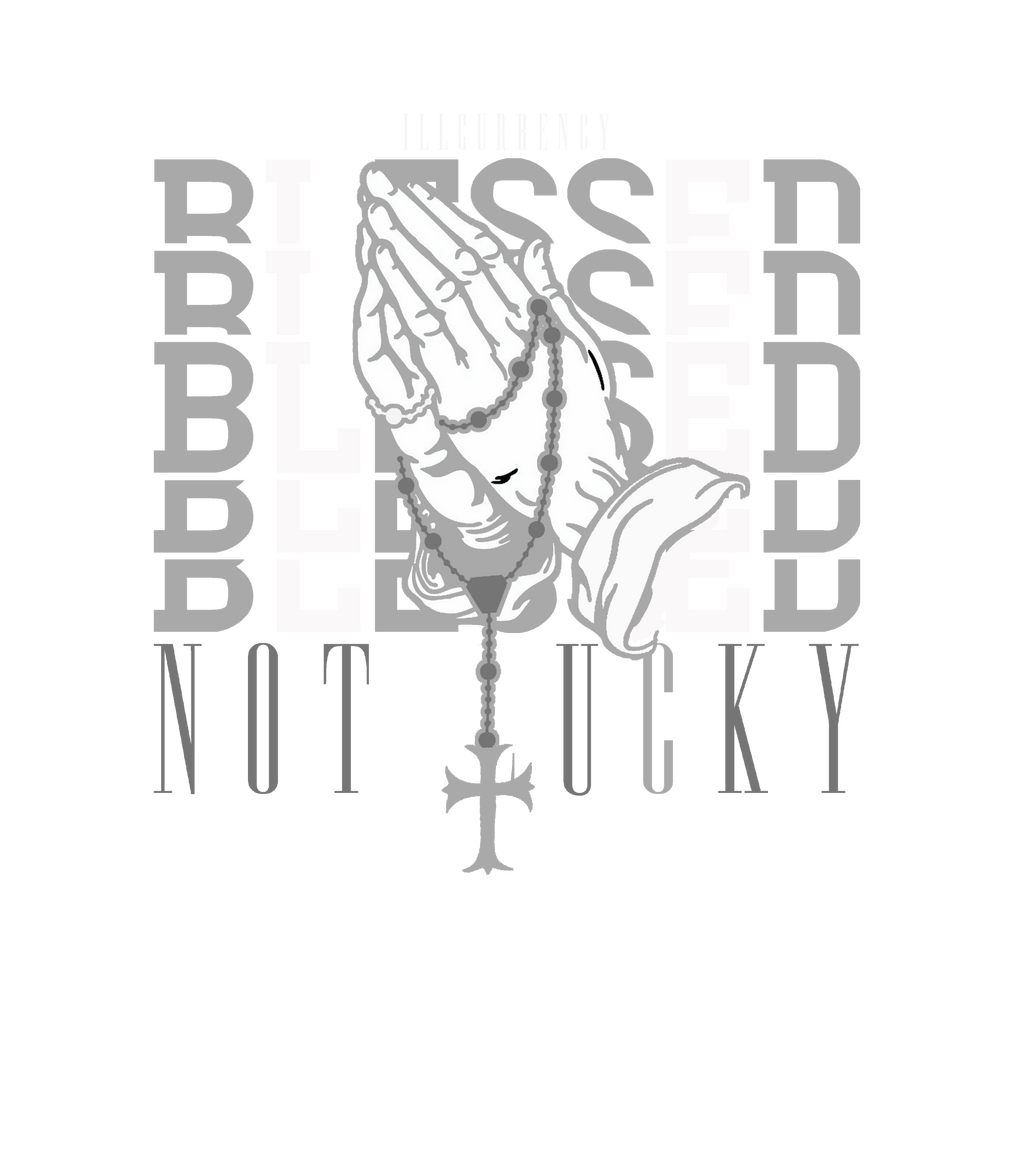 Air Jordan 4 Fear Pack Black T-Shirt (Blessed not lucky) product image 1