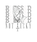 Air Jordan 4 Fear Pack Black T-Shirt (Blessed not lucky) product image 1