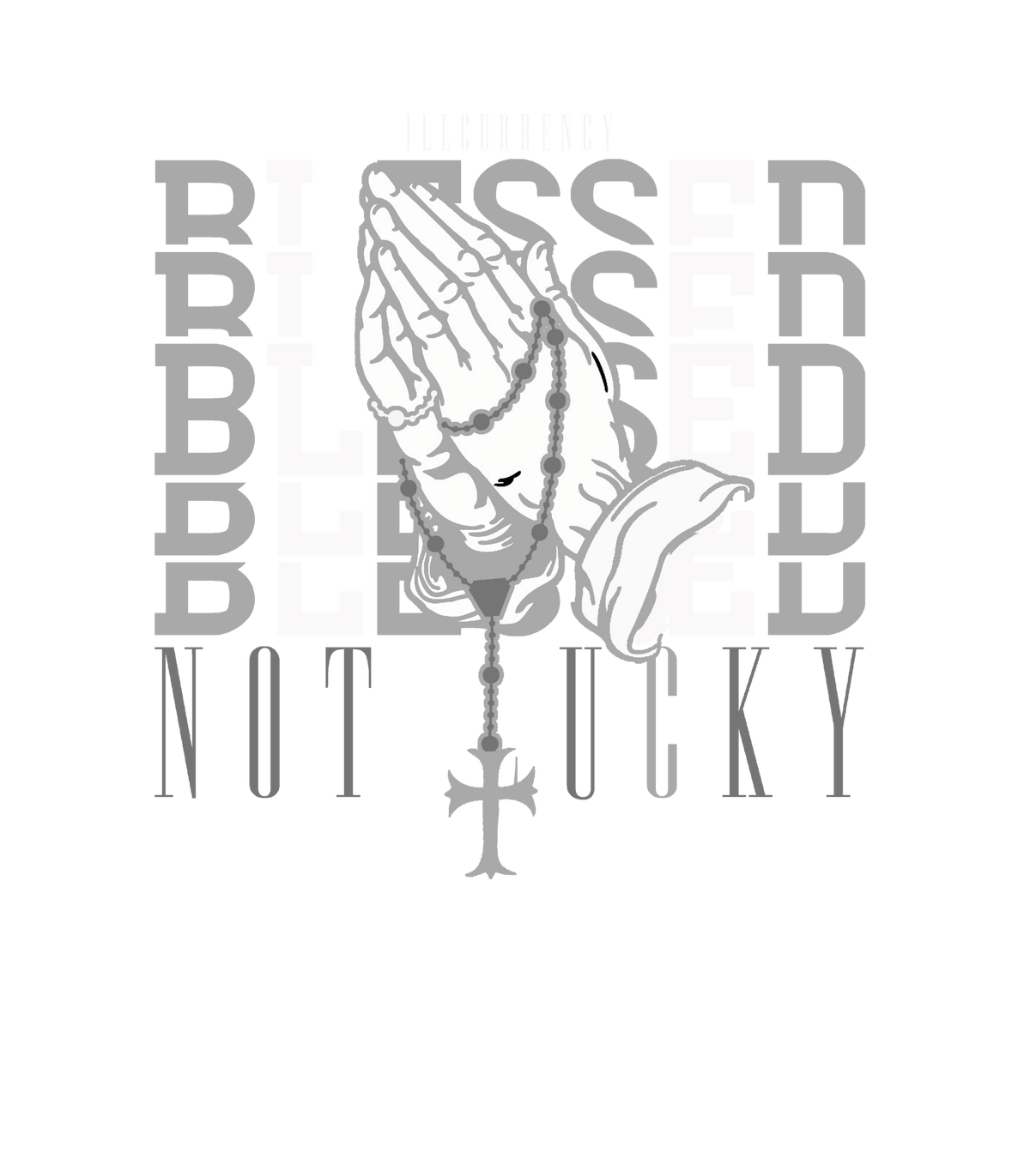 Air Jordan 4 Fear Pack Black T-Shirt (Blessed not lucky) product image 1