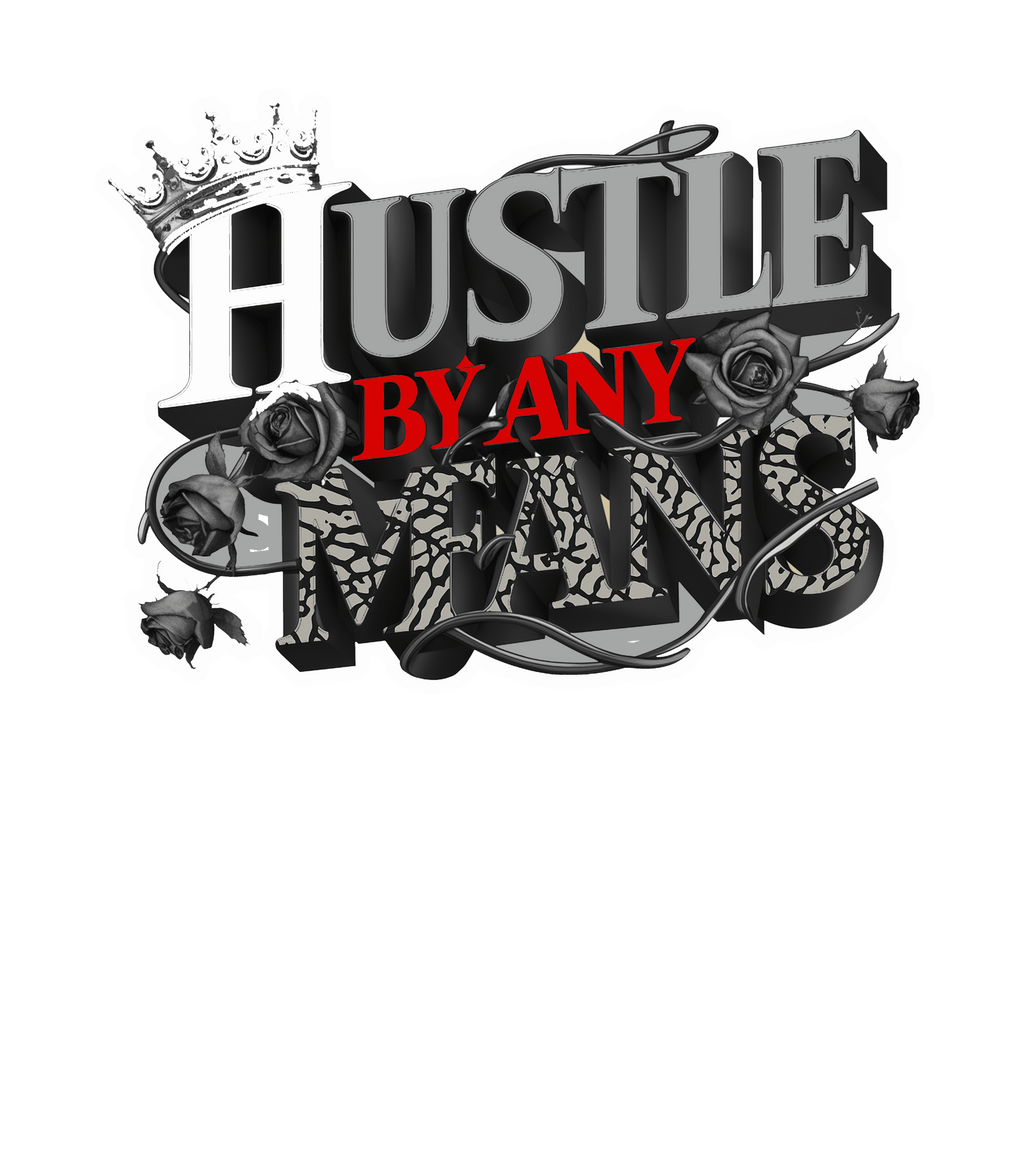Air Jordan 3 Black Cement T-Shirt (Hustle By Any Means) product image 1