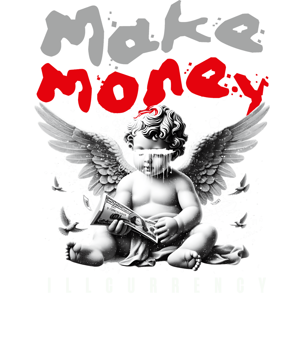 Air Jordan 3 Black Cement T-Shirt (Make Money)| illcurrency product image 1