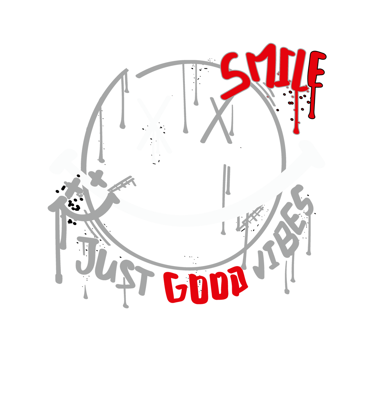 Air Jordan 3 Black Cement T-Shirt (Smile)| illcurrency product image 1