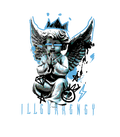 Air Jordan 11 Legend Blue White T-Shirt (Graffiti Angel) product image 1