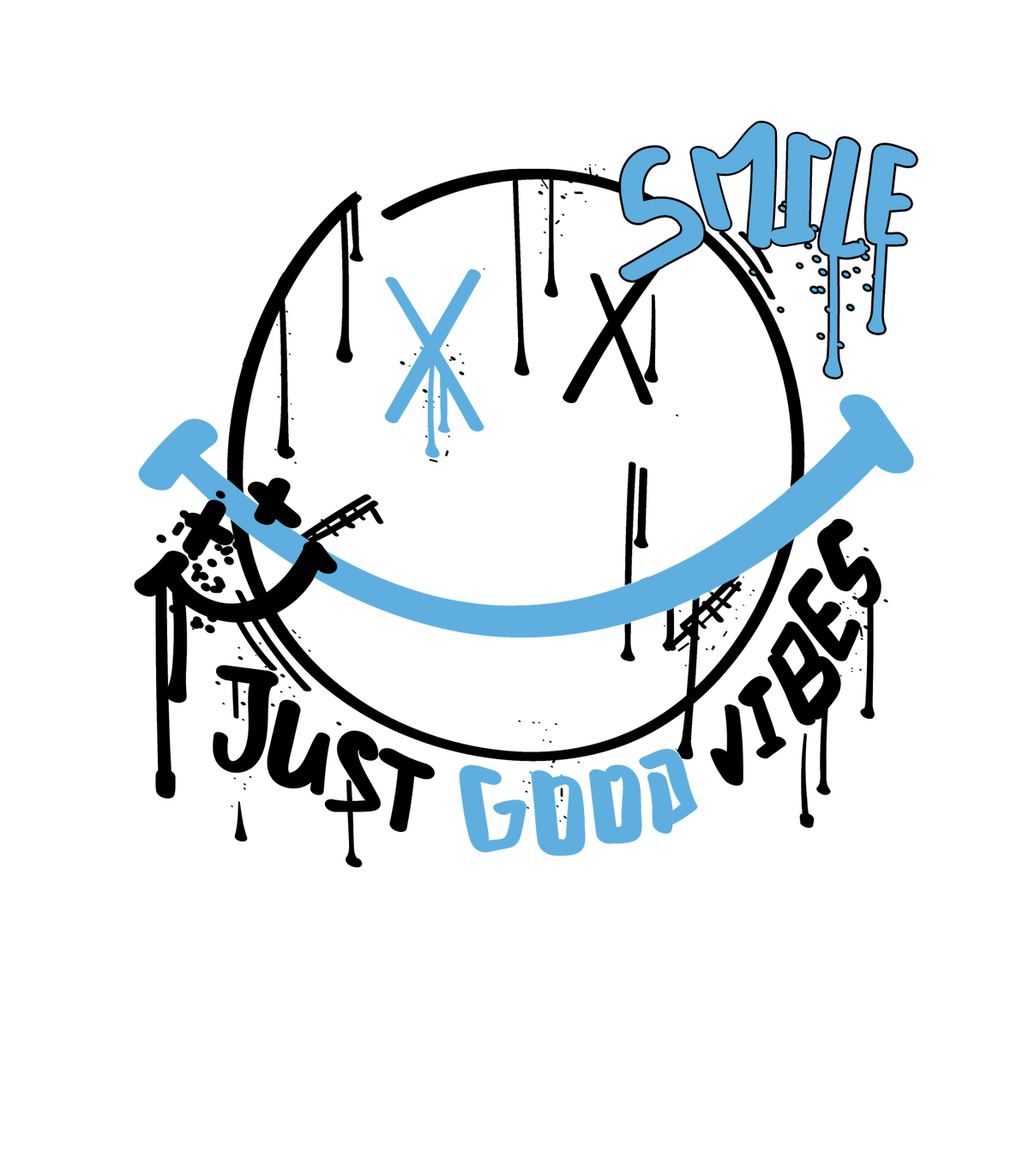 Air Jordan 11 Legend Blue White T-Shirt (Smile)| illcurrency product image 1