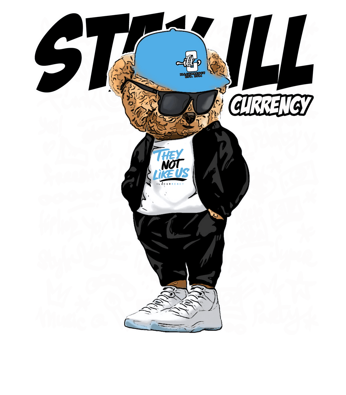Air Jordan 11 Legend Blue Carolina T-Shirt (Stay ill Bear) product image 1