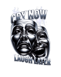 Air Jordan 5 White Black T-Shirt (Cry Now Laugh Later) product image 1