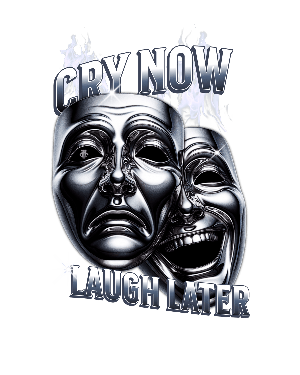 Air Jordan 5 White Black T-Shirt (Cry Now Laugh Later) product image 1