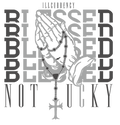 Air Jordan 3 Black Cat T-Shirt (Blessed not lucky) product image 1