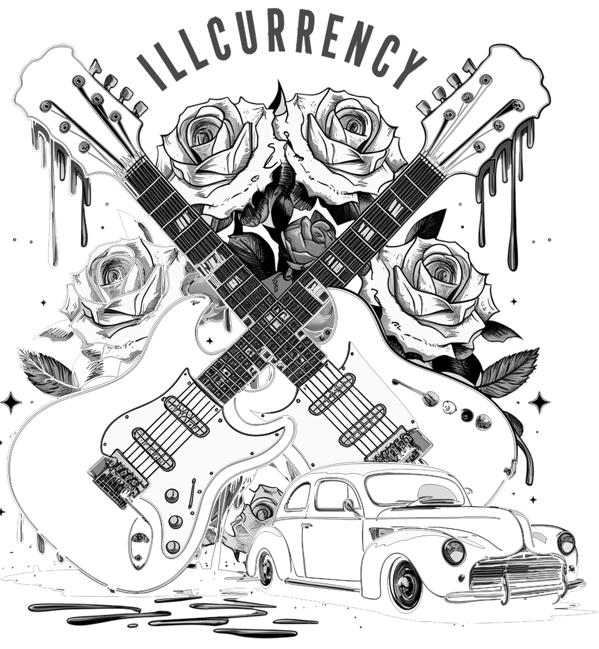 Air Jordan 3 Black Cat T-Shirt (Vintage Rock)| illcurrency product image 1