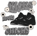 Air Jordan 3 Black Cat T-Shirt (KICKS BEFORE CHICKS) product image 1