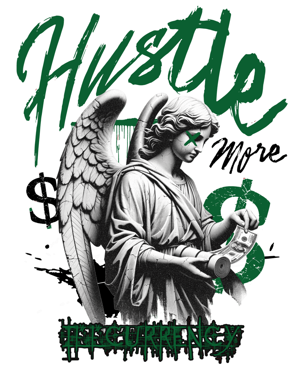 Air Jordan 13 GS Pine Green White T-Shirt (Hustle More) product image 1