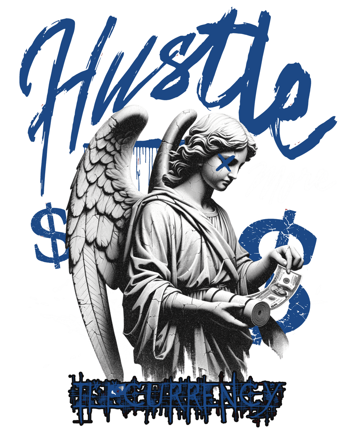 Air Jordan 1 Rare Deep Royal Blue Black T-Shirt (Hustle product image 1