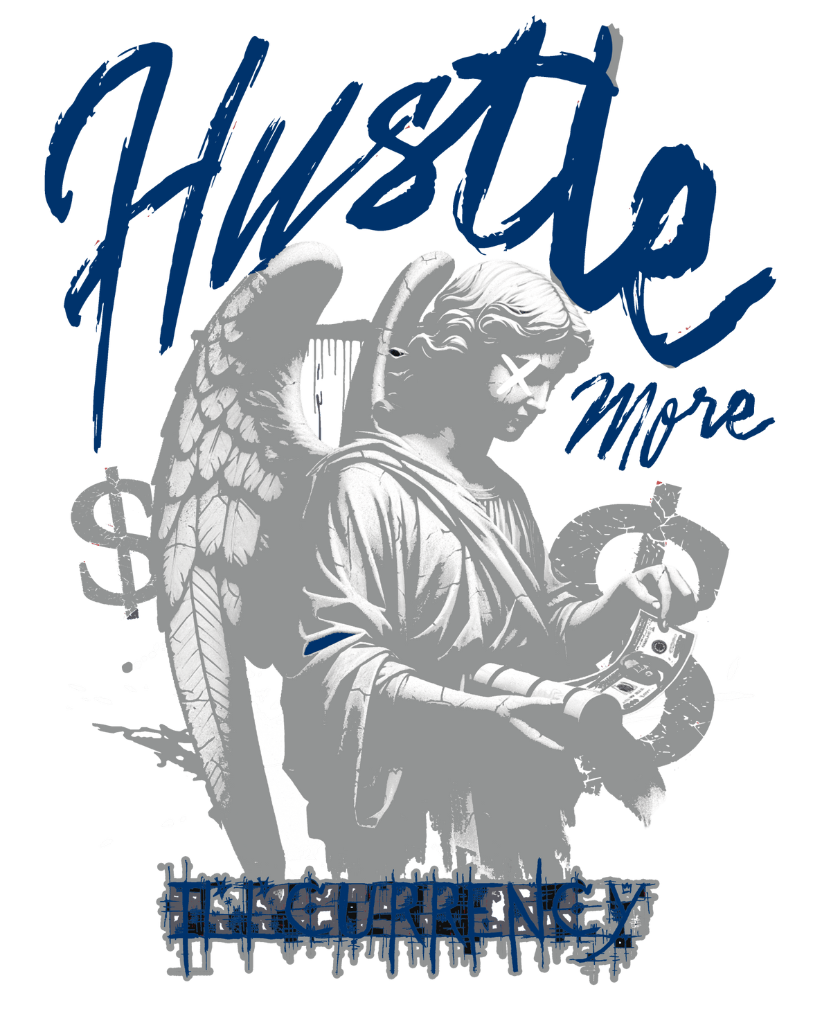 Nike SB x Air Jordan 4 Navy White T-Shirt (Hustle More) product image 1