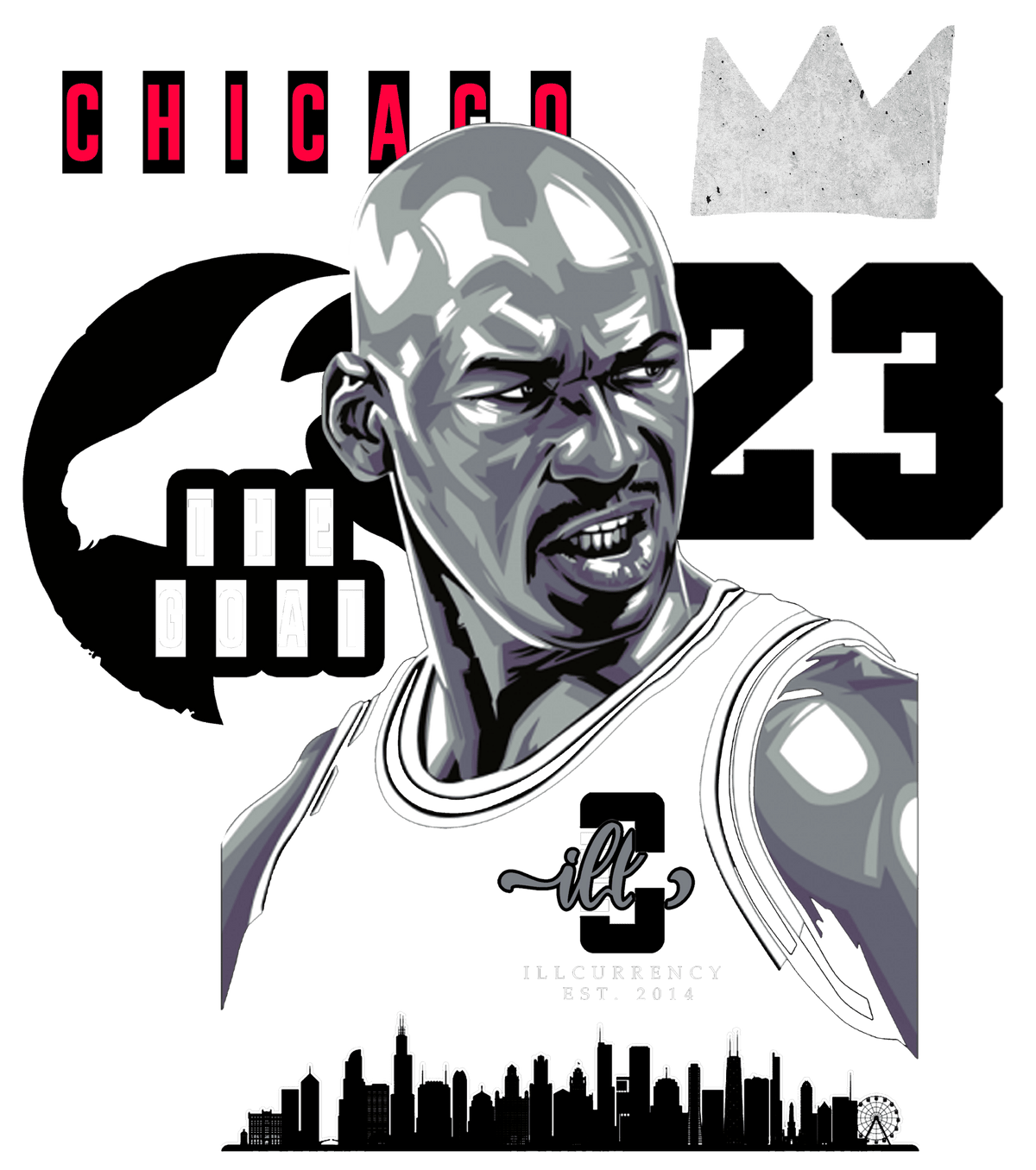 Air Jordan 4 White Cement T-Shirt (Goat)| illcurrency product image 1