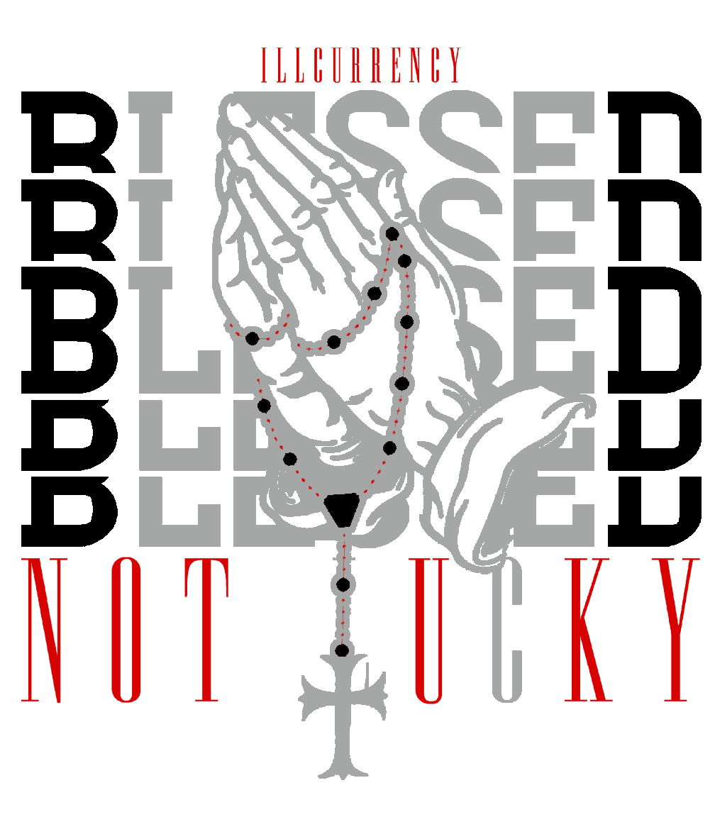 Air Jordan 4 White Cement T-Shirt (Blessed not lucky) product image 1