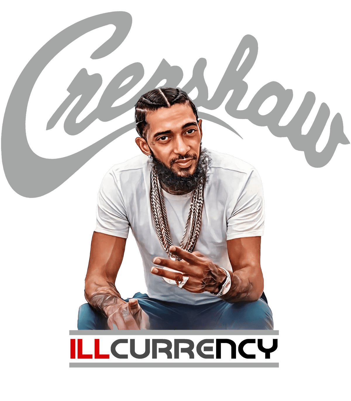 Air Jordan 4 White Cement T-Shirt (Crenshaw)| illcurrency product image 1