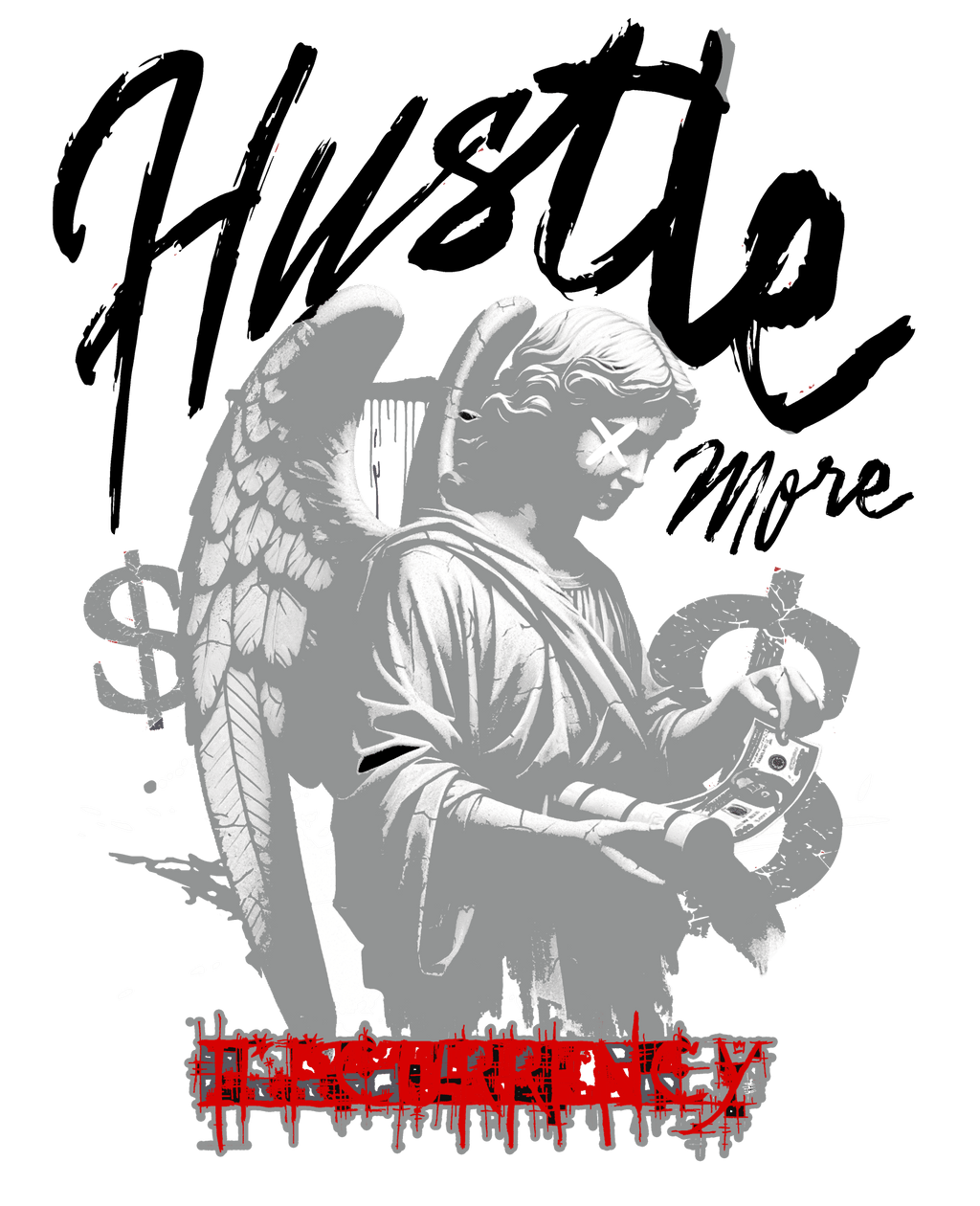 Air Jordan 4 White Cement T-Shirt (Hustle More)| illcurrency product image 1