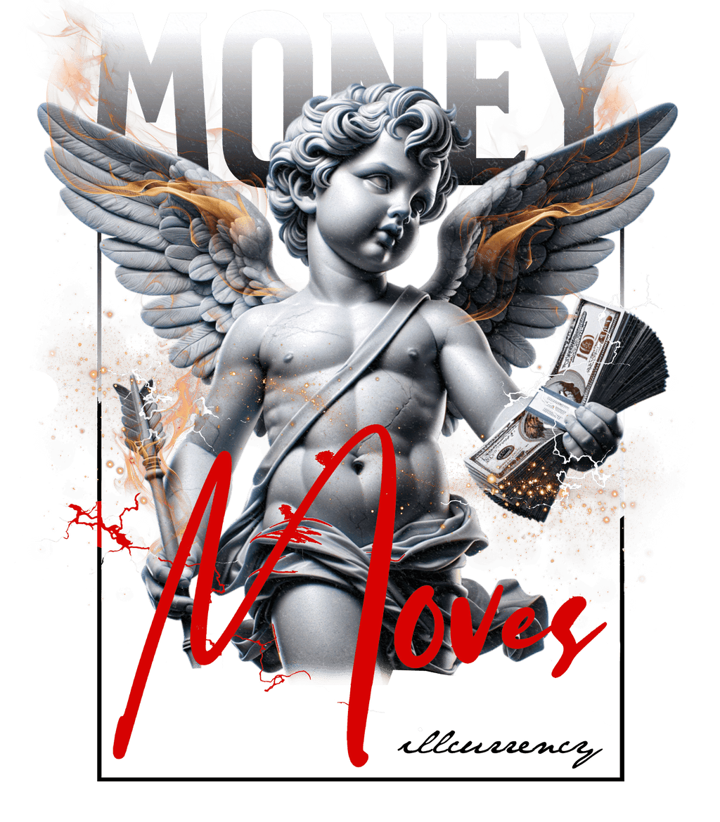 Air Jordan 4 White Cement T-Shirt (Money Moves)| illcurrency product image 1