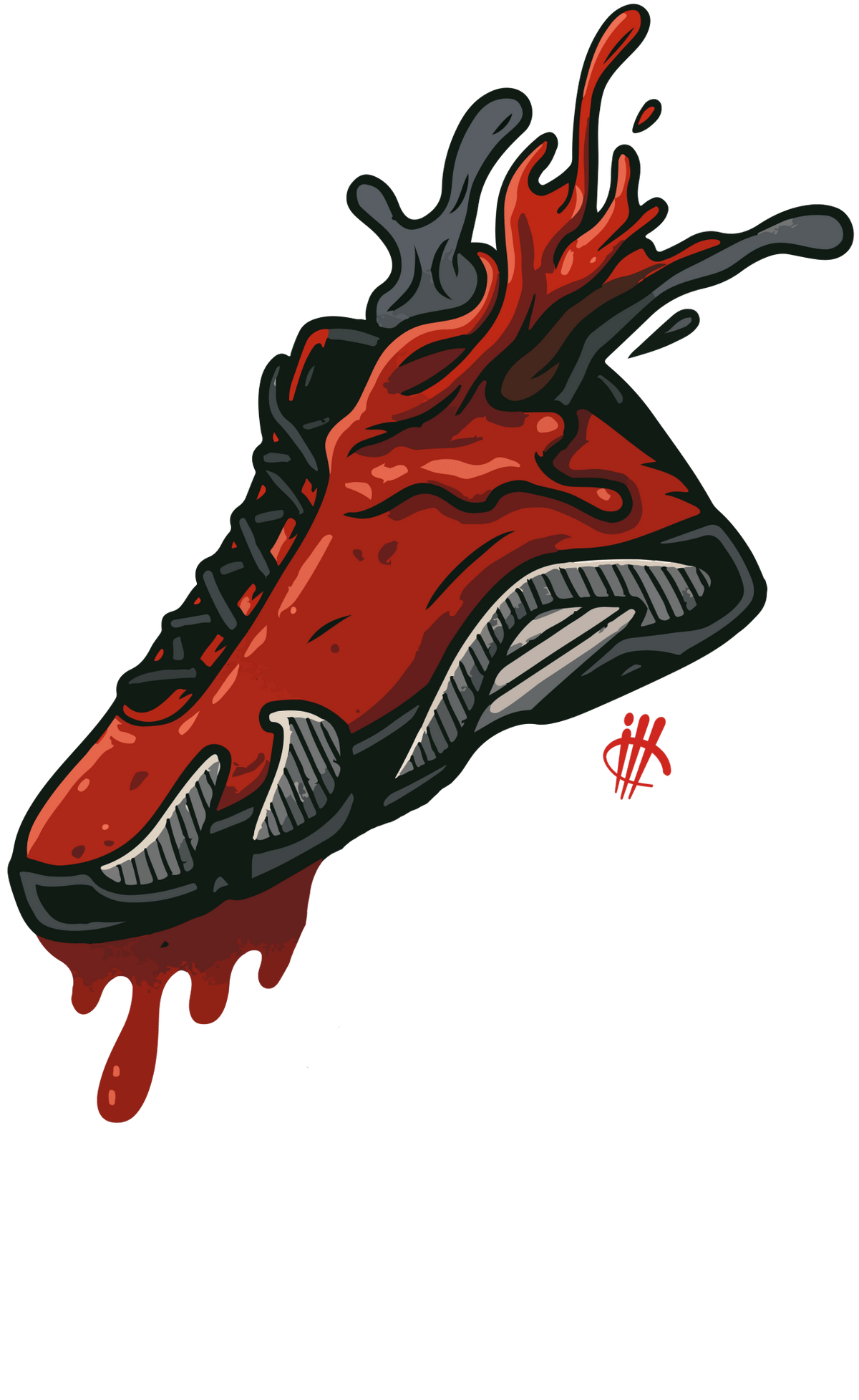 Air Jordan 14 Ferrari White T-Shirt (Splash Shoe)| illcurrency