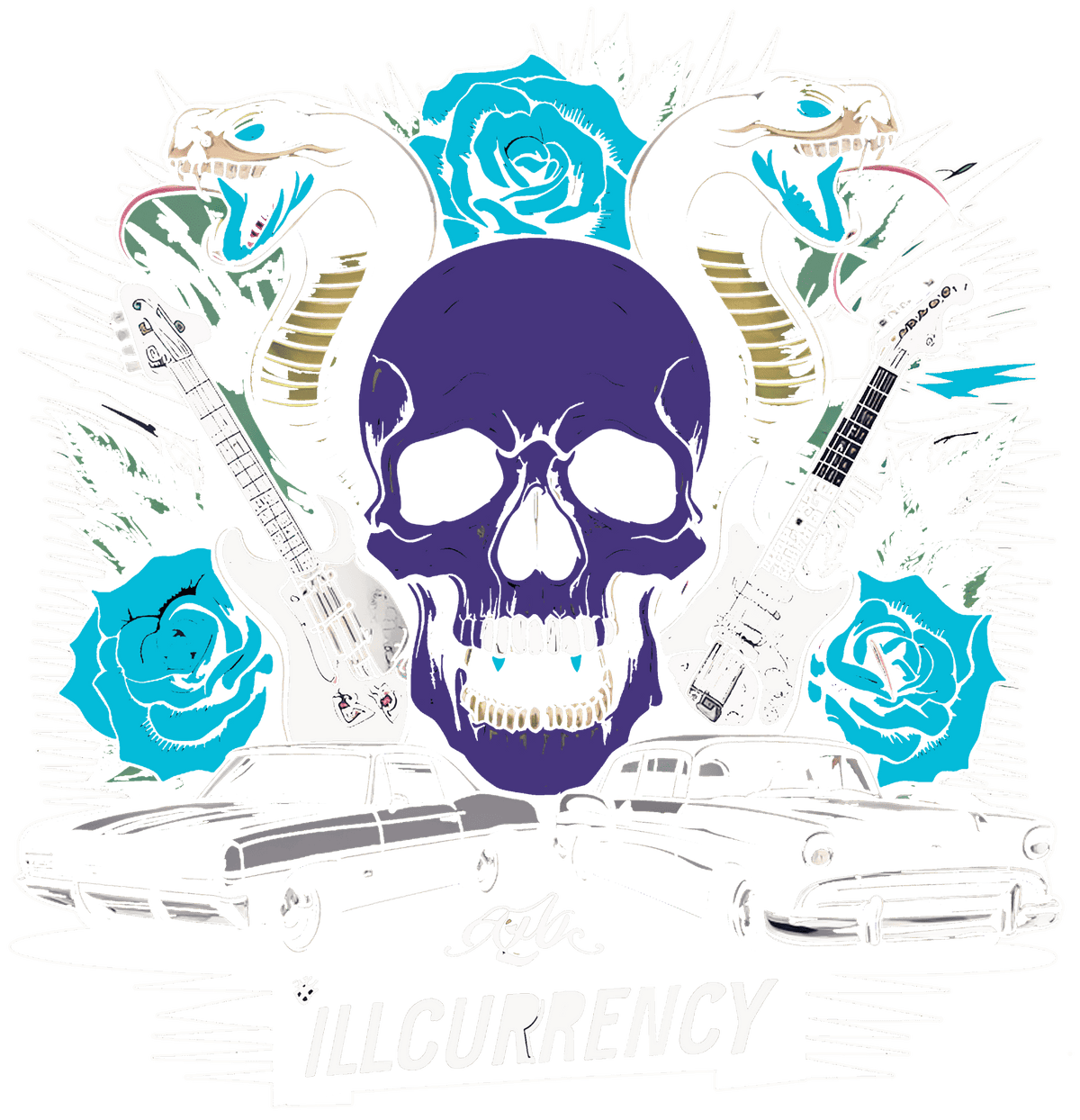 Air Jordan 8 OG Aqua Black T-Shirt (Vintage Illcurrency)| product image 1