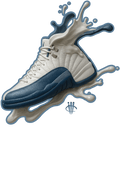 Air Jordan 12 French Blue Grey T-Shirt (Splash Shoe)| illcurrency