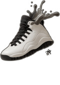 Air Jordan 10 OG Steel White T-Shirt (Splash Shoe)| illcurrency