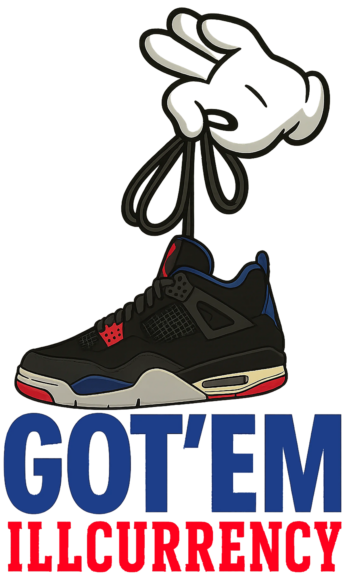 Air Jordan 4 Rare Black T-Shirt (Got Em)| illcurrency product image 1