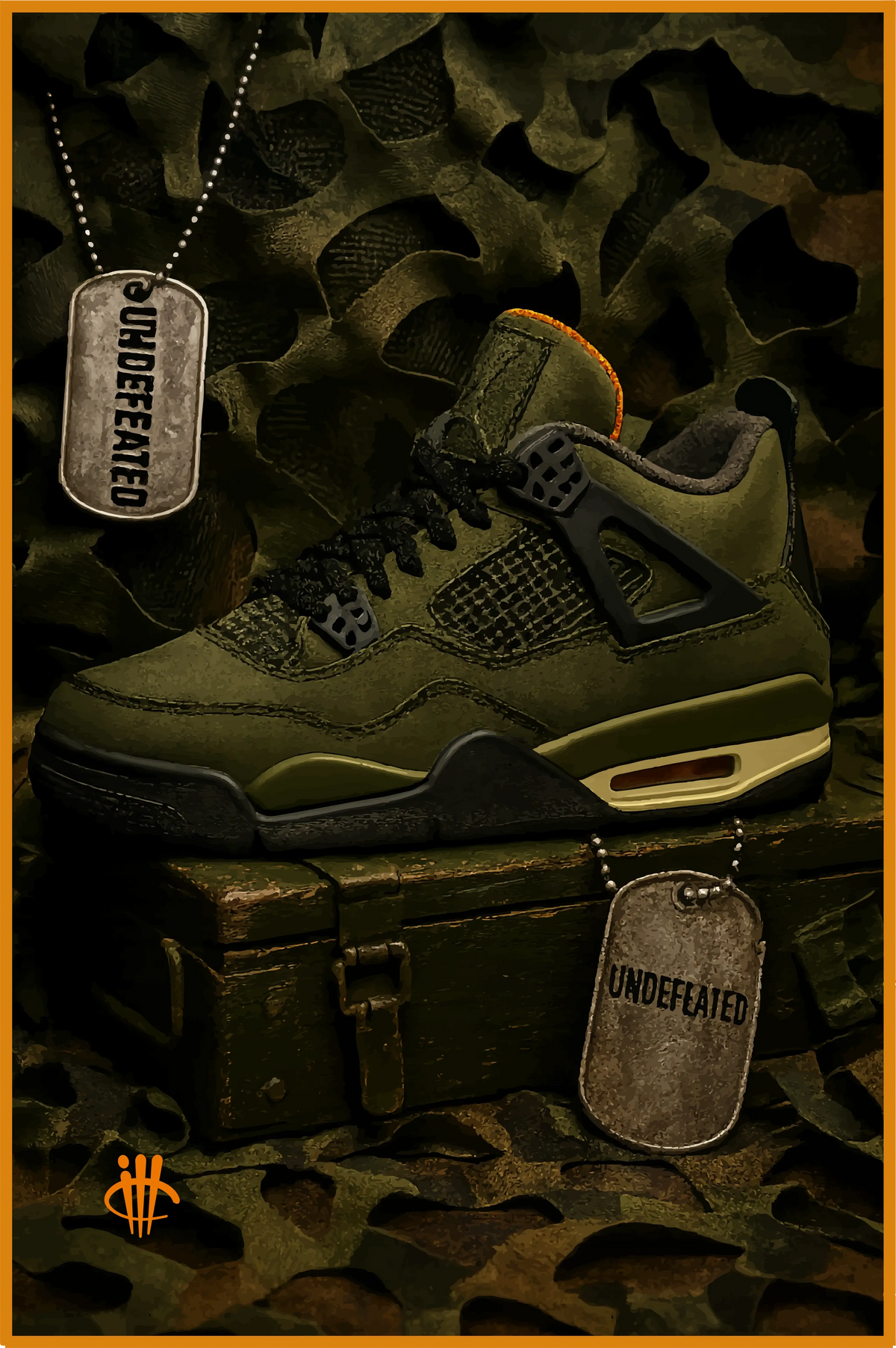 Undefeated x Air Jordan 4 White T-Shirt (Represent) product image 1