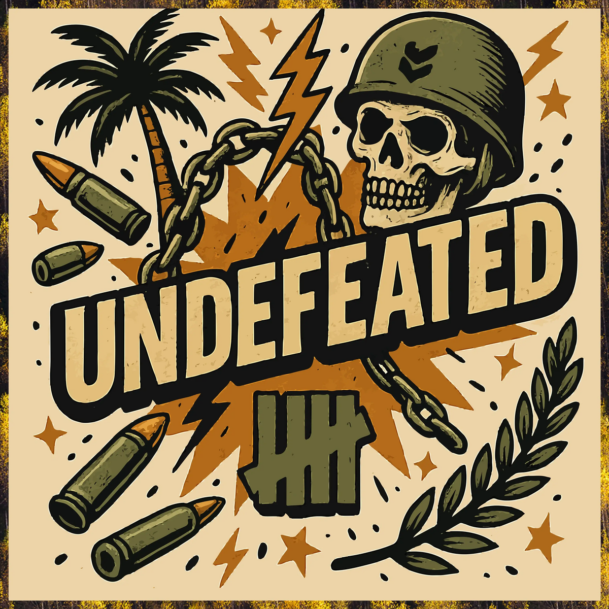 Undefeated x Air Jordan 4 White T-Shirt (Militia) product image 1