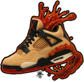 Air Jordan 4 Pizza (GS) White T-Shirt (Splash Shoe)| illcurrency