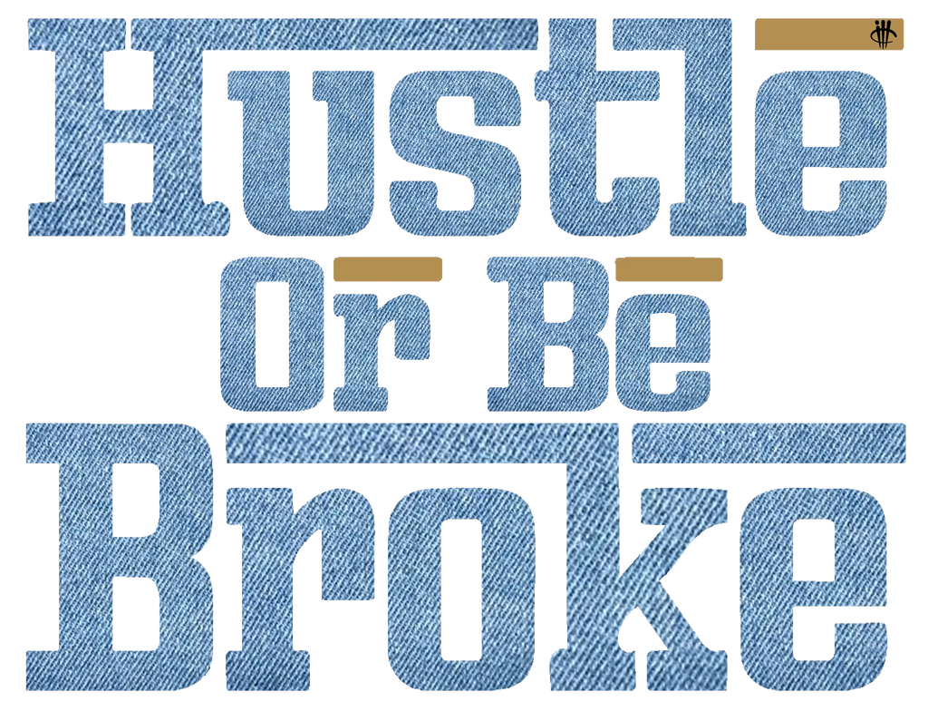 Air Jordan 4 Denim Worn Blue White T-Shirt (Hustle Or Be product image 1