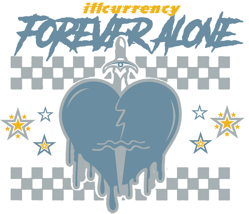 Air Jordan 4 Denim Worn Blue White T-Shirt (Forever Alone) product image 1