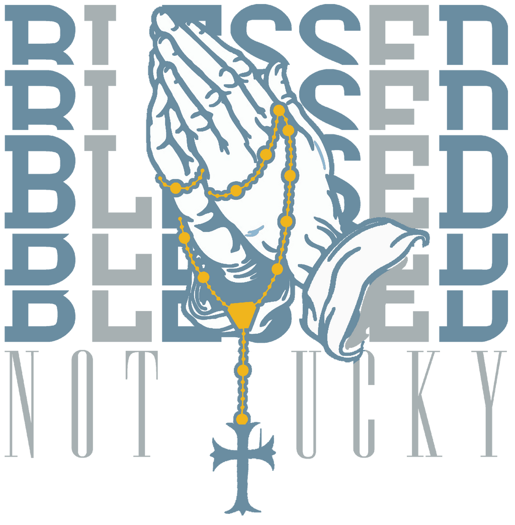 Air Jordan 4 Denim Worn Blue White T-Shirt (Blessed not product image 1