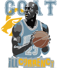 Air Jordan 4 Denim Worn Blue White T-Shirt (MJ GOAT) product image 1