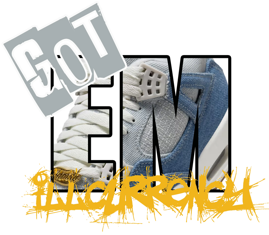 Air Jordan 4 Denim Worn Blue White T-Shirt (GOT EM) product image 1