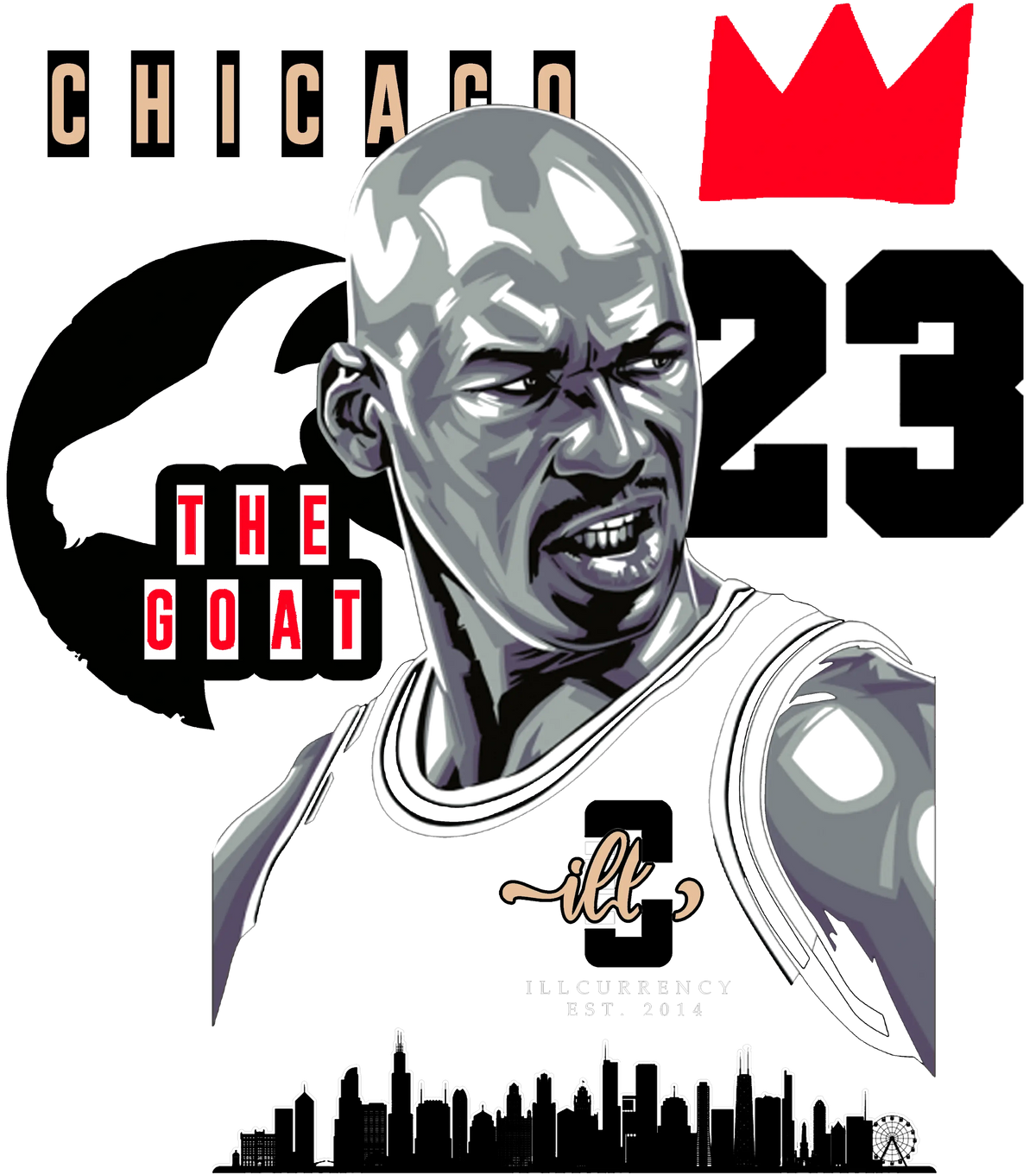 Air Jordan 4 Pizza (GS) Tan T-Shirt (The Goat)| illcurrency product image 1