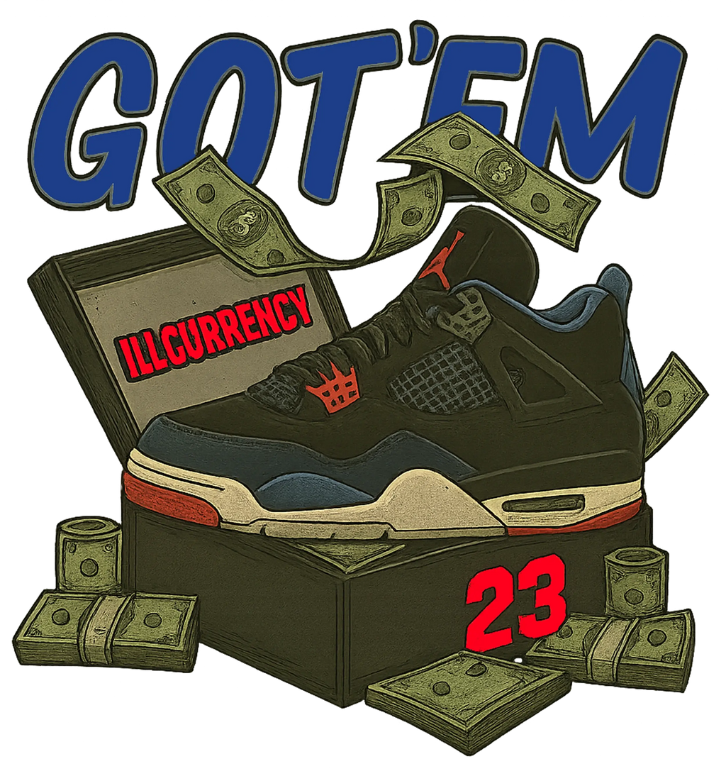 Air Jordan 4 Rare Black T-Shirt (Got Em)| illcurrency product image 1